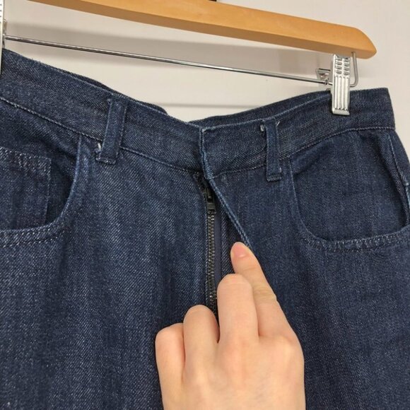 Marques Almeida Dark Wash loose leg raw hem 5 pocket jeans size 8 - Picture 8 of 13